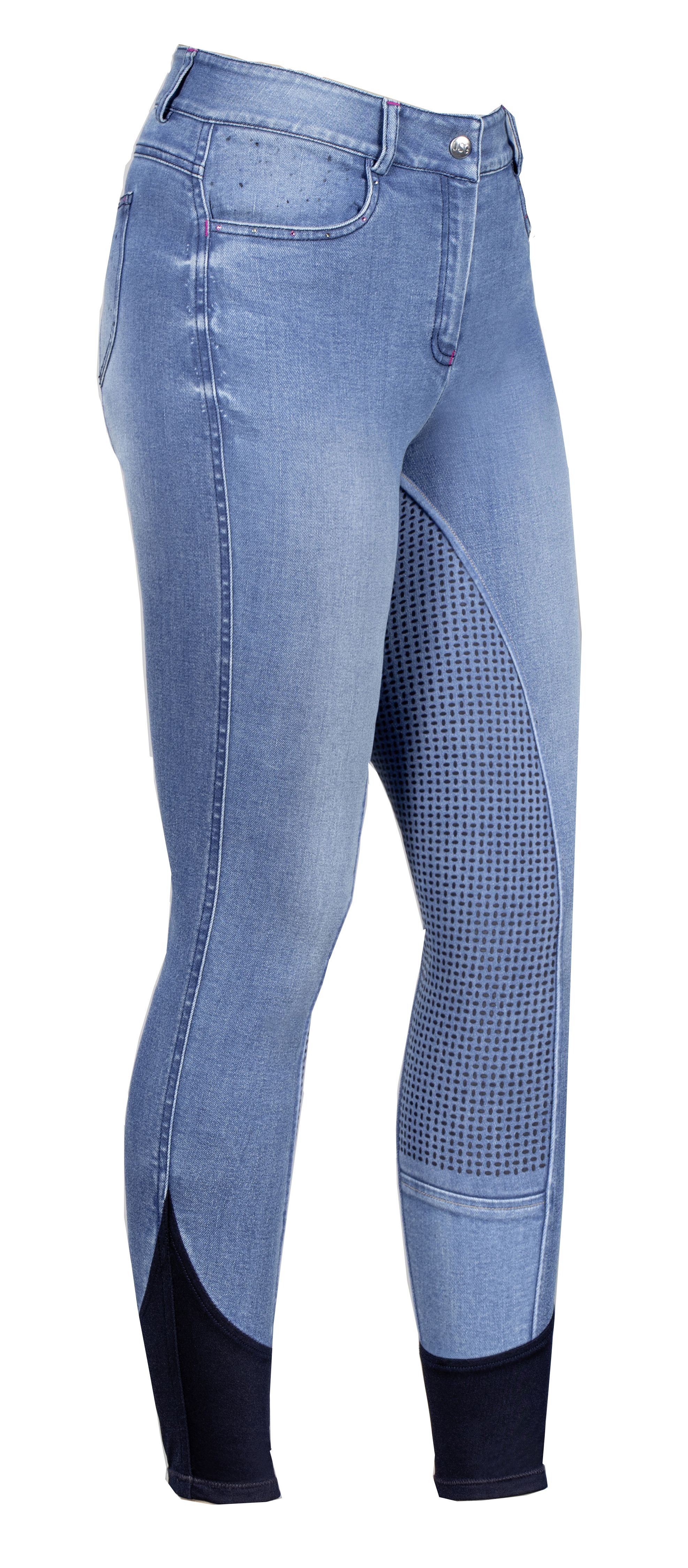 Jeansreithose Kimberly, Top-Grip Vollbesatz, elast. Beinabschluss